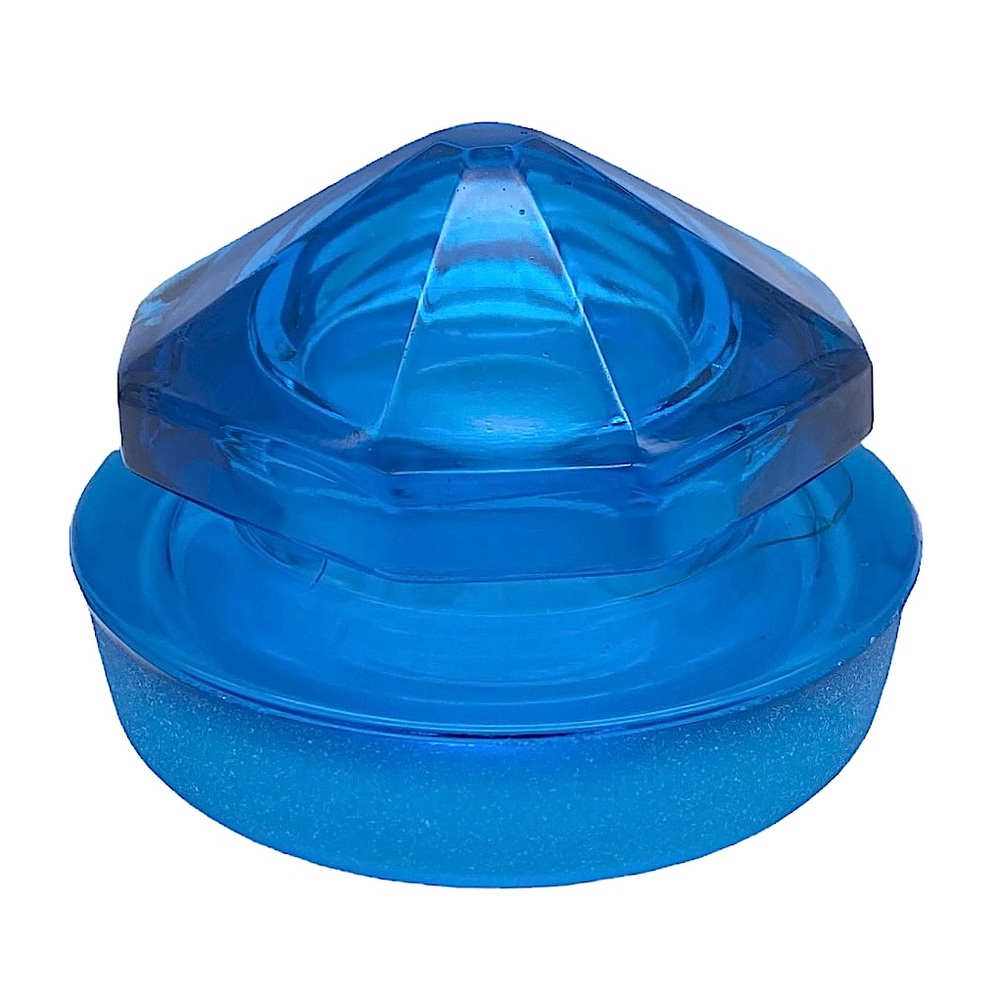 Lid ONLY for vintage L.E. Smith large 11.5” tall peacock blue glass canister jar